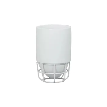 Grid bicchiere da appoggio in poliresina e ferro bianco codice prod: QG1100WW product photo Default L2
