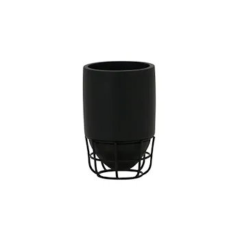 Grid bicchiere da appoggio in poliresina e ferro nero codice prod: QG1100NE product photo Default L2
