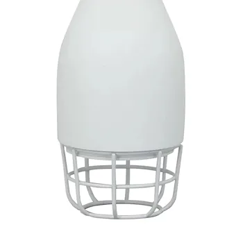Grid dispenser sapone da appoggio in poliresina e ferro bianco codice prod: QG1120WW product photo Foto2 L2