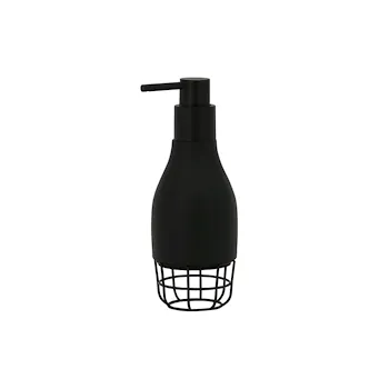 Grid dispenser sapone da appoggio in poliresina e ferro nero codice prod: QG1120NE product photo Default L2
