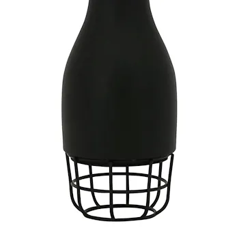 Grid dispenser sapone da appoggio in poliresina e ferro nero codice prod: QG1120NE product photo Foto2 L2