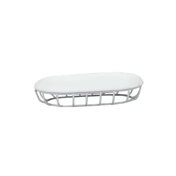Grid porta sapone da appoggio in poliresina e ferro bianco codice prod: QG1110WW product photo Default L2