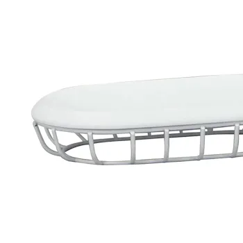 Grid porta sapone da appoggio in poliresina e ferro bianco codice prod: QG1110WW product photo Foto2 L2