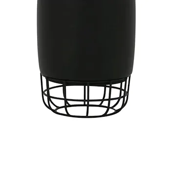 Grid porta scopino da appoggio in poliresina e ferro nero codice prod: QG1140NE product photo Foto2 L2