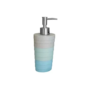 Layer dispenser sapone da appoggio in poliresina bianco e azzurro codice prod: QD7120AQ product photo Default L2
