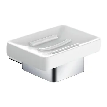 Leaf porta sapone a parete in ceramica bianco codice prod: A206110AS product photo Foto1 L2