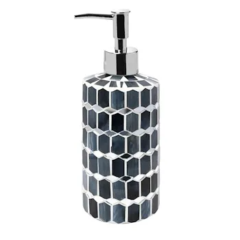 Melody dispenser sapone da appoggio in vetro mosaico grigio codice prod: QF8120GR product photo Default L2