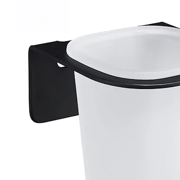 Skyline porta bicchiere da appoggio in vetro satinato finitura nera codice prod: A202100NE product photo Foto1 L2