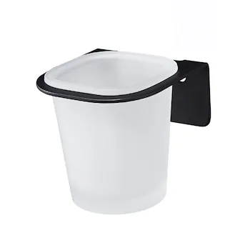 Skyline porta bicchiere da appoggio in vetro satinato finitura nera codice prod: A202100NE product photo Foto2 L2