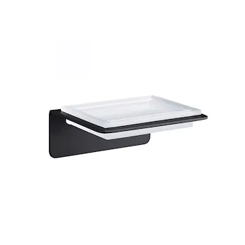 Skyline porta sapone a parete in vetro satinato codice prod: A202110NE product photo Default L2