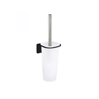Skyline porta scopino a parete in vetro satinato base nera codice prod: A202140NE product photo Default L2