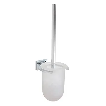 Smart porta scopino a parete in vetro satinato base cromata codice prod: A74140CR21CA product photo Default L2
