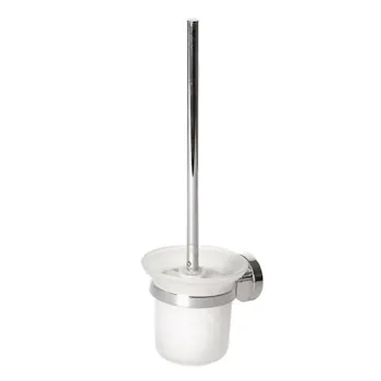 Xeno porta scopino a parete in vetro satinato base cromata codice prod: A203140CR product photo Foto1 L2