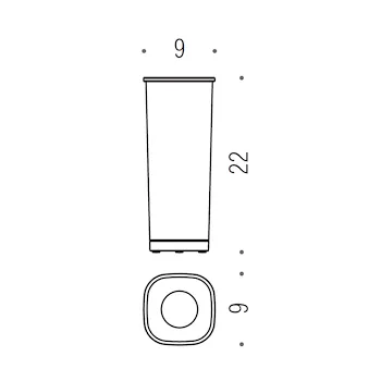 Aliz&eacute; contenitore per porta scopino cromato vetro satinato codice prod: B25560CR-VAN product photo Default L2