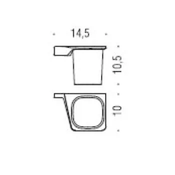 Aliz&eacute; porta bicchiere a parete cromato codice prod: B2502SCR-VAN product photo Foto1 L2