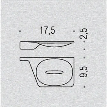Aliz&eacute; porta sapone a parete destra cromato codice prod: B2501DCR product photo Foto1 L2
