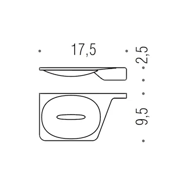 Aliz&eacute; porta sapone a parete sinistra cromato codice prod: B2501SCR product photo Foto1 L2