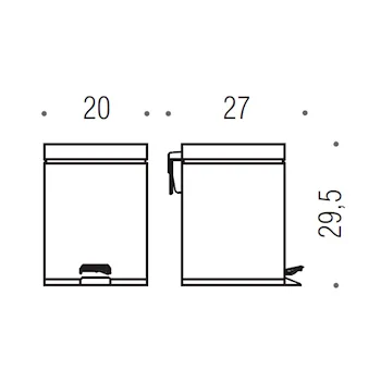 Aliz&eacute; poubelle pattumiera 6 lt cromato codice prod: B92110CR product photo Foto1 L2