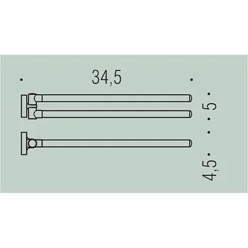 Basic porta salviette 34,5 cm cromato codice prod: B27120CR product photo Foto1 L2