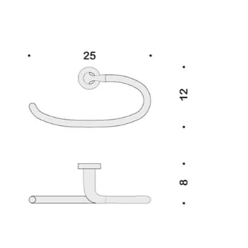Colombo Design B37310CR BASICQ porta salviette ad anello, finitura cromo