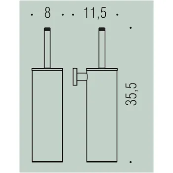 Basic porta scopino parete cromato codice prod: B27070CR product photo Foto1 L2