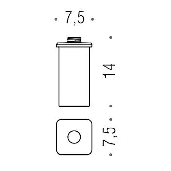 Basic q b9377 contenitore dispenser cromato codice prod: B93770CR-VAN product photo Default L2