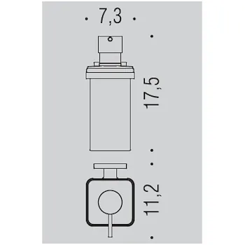 Basic q porta dispenser 0.28 lt cromato codice prod: B93370CR-VAN product photo Foto1 L2