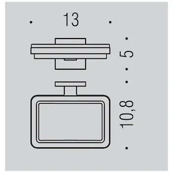 Basic Q porta sapone a parete cromato codice prod: B37010CR-VAN product photo Foto1 L2