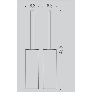 Basic Q porta scopino da appoggio cromato codice prod: B37060CR product photo Foto1 L2