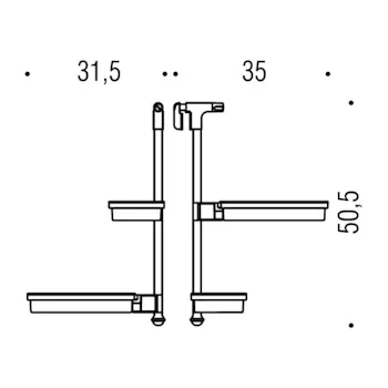 Portaoggetti Universale per Box Doccia Colombo Design B9710 • Maniglie  Design