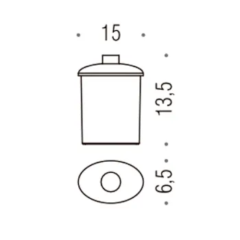 Contenitore per sapandisapone (l 0,23) per art. b9318; b2874dx; b2874sx vetro acidato codice prod: B93600-VAN product photo Default L2