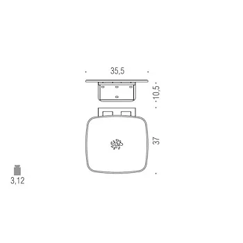 Contract sedile doccia ribaltabile antiscivolo nero codice prod: B96450-NE product photo Foto1 L2