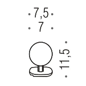 Contract supporto a muro ad anello cromato codice prod: B99990CR product photo Default L2