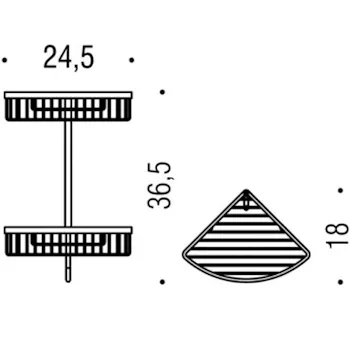 Griglia doppia porta oggetti doccia angolare cromata codice prod: B96170CR product photo Foto1 L2
