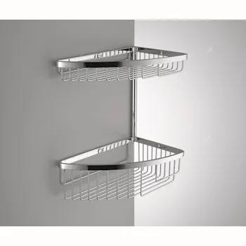 Griglia doppia porta oggetti doccia angolare destra cromata codice prod: B96120CR product photo Default L2