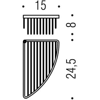 Griglia porta oggetti doccia angolare destra cromata codice prod: B96100CR product photo Foto1 L2
