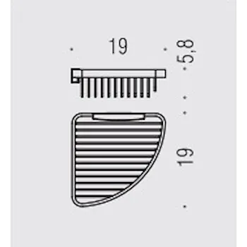 Griglia porta oggetti doccia angolare sganciabile cromata codice prod: B9649CR product photo Foto1 L2