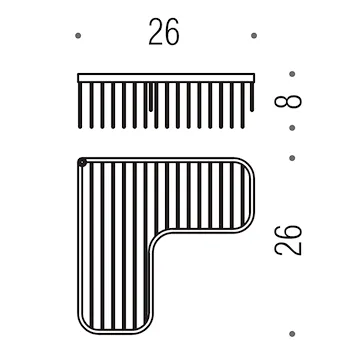 Griglia porta oggetti doccia laterale cromata codice prod: B96110CR product photo Foto1 L2