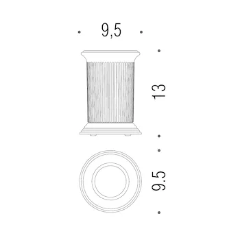Hermitage porta bicchiere da appoggio vetro satinato cromato codice prod: B33410CR-VAN product photo Foto1 L2