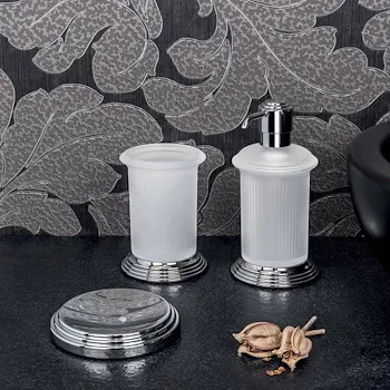 Hermitage porta bicchiere da appoggio vetro satinato cromato codice prod: B33410CR-VAN product photo Foto2 L2