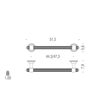Hermitage porta salviette 50 cm oro codice prod: B33100HPS product photo Foto1 L2