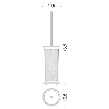 Hermitage porta scopino da appoggio cromato codice prod: B33060CR-VAN product photo Foto1 L2