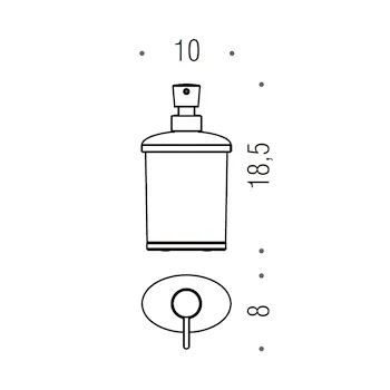 Land dispenser sapone da appoggio cromato codice prod: B93190CR-VAN product photo Foto1 L2