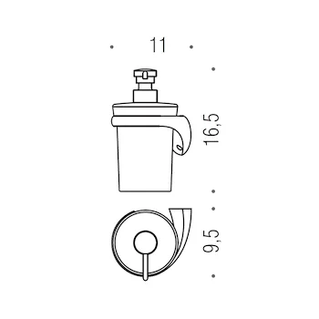 Link dispenser sapone sinistra a parete cromato codice prod: B9310SCR-VAN product photo Foto1 L2