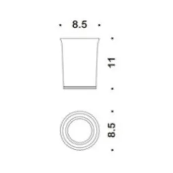 Link  porta bicchiere d'appoggio cromato codice prod: B24410CR-VAN product photo Foto1 L2