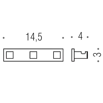 Look appendiabiti triplo cromato codice prod: BLC37-CR product photo Foto1 L2