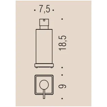 Look dispenser sapone da appoggio satinato vintage opaco codice prod: B93170VM-VAN product photo Foto1 L2