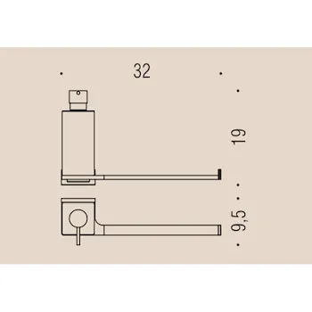 Look dosatore sapone porta salviette 32 cm vetro acidato naturale vintage codice prod: B16740VL-VAN product photo Foto1 L2