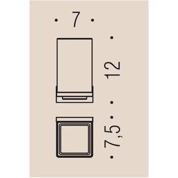 Look porta bicchiere a parete vetro satinato codice prod: B16020VL-VAN product photo Foto1 L2