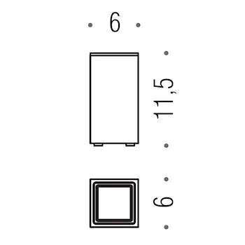 Look porta bicchiere da appoggio cromato codice prod: B16430CR product photo Foto1 L2